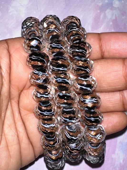 Black Crystal Swirl Bracelet