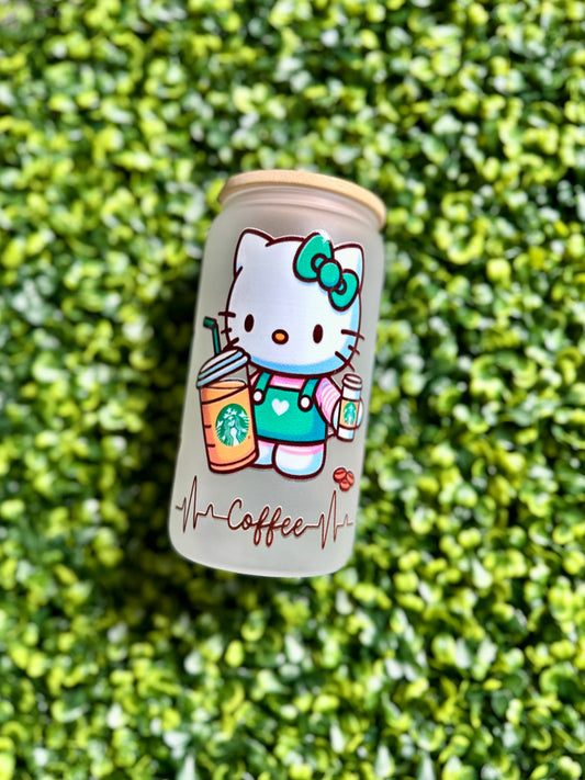 Hello Kitty Coffee Glass Tumbler